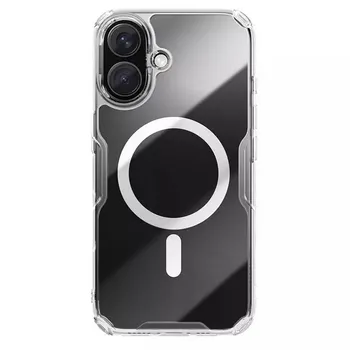 Чехол-накладка Nillkin Nature TPU Pro Magnetic Case для смартфона Apple iPhone 16 Plus, пластик, силикон, белый (7021565)