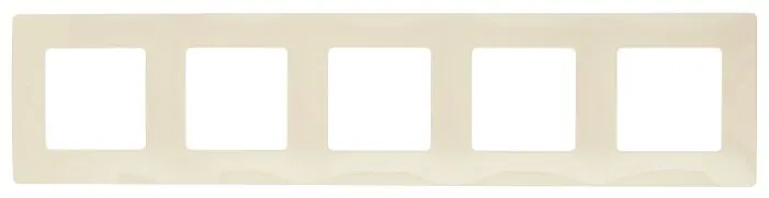 Рамка Legrand Etika, горизонтальная и вертикальная, 5-постов, 10-модулей, слоновая кость (672515)