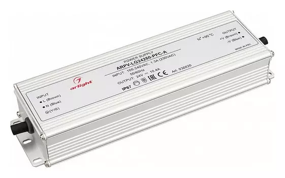 Блок питания Arlight ARPV-LG24250-PFC-A 24V 250W IP67 10,4A 030020
