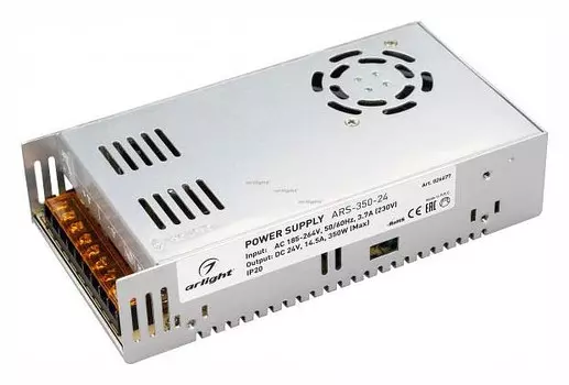 Блок питания Arlight ARS-350-24 24V 350W IP20 14,5A 026677