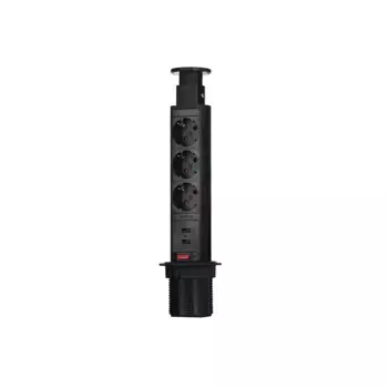 Блок розеток 105S (3 секции и 2 USB) Mebax 00-00000825