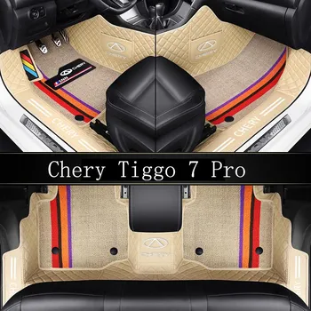 Автомобильные коврики Chery Tiggo 7 Pro Full Surround, полностью закрытые, водонепроницаемые, устойчивые к истиранию черный серый