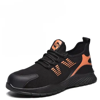 Men s Labor Insurance Shoes, Breathable and Lightweight, Anti-smashing and Anti-piercing Steel Baotou Work Shoes 44