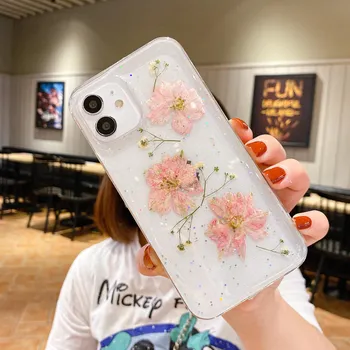 Чехол для мобильного телефона Feiyan Real Flower подходит для iPhone16Plus/15ProMax/14/13mini Apple Immortal Flower iPhone 6G/7G/8G