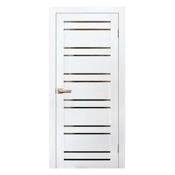 Дверь межкомнатная со стеклом Artens Уна 80x200 см Hardflex белый с замком и петлями