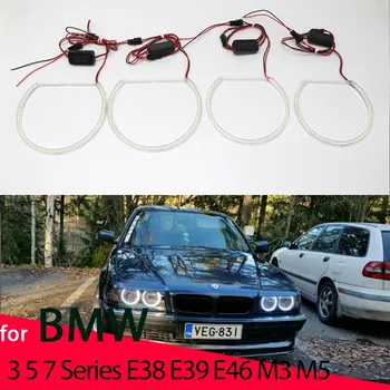 Кольцевая лампа с ангельскими глазами для BMW 3, 5, 7, E36, E46, E39, E38, 730iL, 320i, 530i, 131 мм, 146 мм