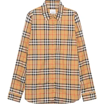 Рубашка женская клетчатая Burberry, желтый