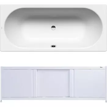 Ванна стальная Kaldewei Classic Duo 107 170x75 с экраном Emmy Бриз и ножками