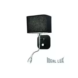 Бра с подсветкой для чтения и выключателем Holiday AP2 NERO (Ideal Lux)