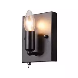 Бра с выключатаелем Bastaglia A8811AP-1BK (Artelamp)
