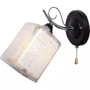 Бра с выключателем MD.1087-1-W BK+CH Imex
