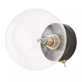Бра с выключателем Arte Lamp Vincent A7790AP-1BK в форме шара