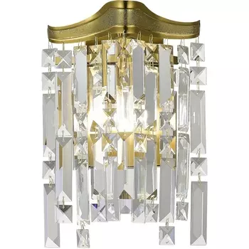 Бра хрусталь ST Luce Ofelia SL1659.301.01 Латунь/Прозрачный E14 1*60W с подвесками