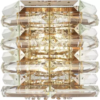 Бра ST Luce Strozzi SL6137.201.02 медь/прозрачный E14 2*40W