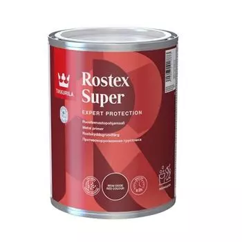 Грунтовка для металла противокоррозийная Tikkurila Rostex Super матовая, светло-серый 1 л