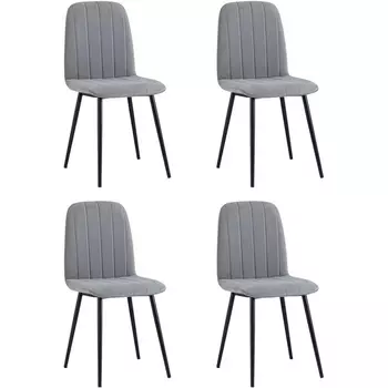 Стул Easy велюр серый 4 шт Stool Group арт.УТ000037709