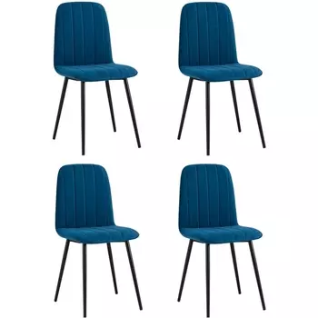 Стул Easy велюр синий 4 шт Stool Group арт.УТ000037711