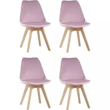 Стул FRANKFURT велюр розовый 4 шт. Stool Group (арт.УТ000036620)