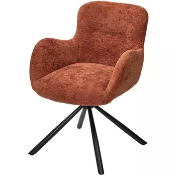 Стул KAROL 180 град. поворот. 3018-09 терракотовый, шенилл/ черный каркас, ®DISAUR (арт.629M05735) M-City