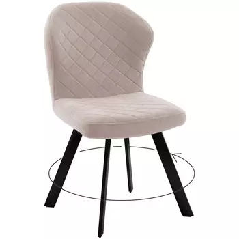 Стул DikLine 339 поворотный B03 BEIGE, ножки черные Dikline