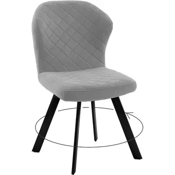 Стул DikLine 339 поворотный B22 GREY, ножки черные Dikline