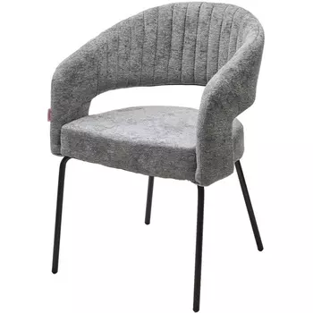 Стул M-City SNUG 3018-17 серый, шенилл / черный каркас