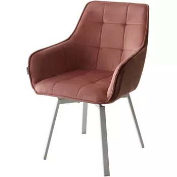 Стул MAVERICK BLUVEL-52 PINK/ белый каркас, поворот.360 град. (M-City)