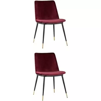 Стул Мелисса велюр бордовый 2 шт Stool Group (арт.УТ000037474)