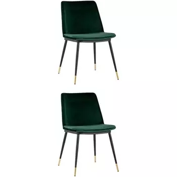 Стул Мелисса велюр зеленый 2 шт Stool Group (арт.УТ000037476)