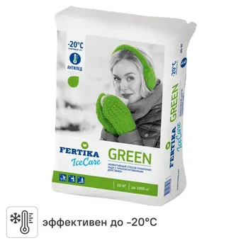 Противогололёдное средство Фертика Ice Care Green 20 кг