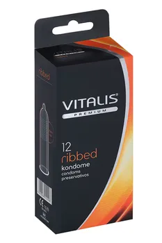 Презервативы Vitalis Premium ribbed ширина 52 мм, 12 шт