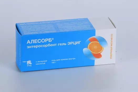 Алесорб, 180 г, гель для приема внутрь со вкусом апельсина
