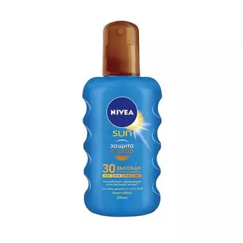 Nivea Сан Масло солнцезащитное Защита и Загар SPF30 спрей 200мл