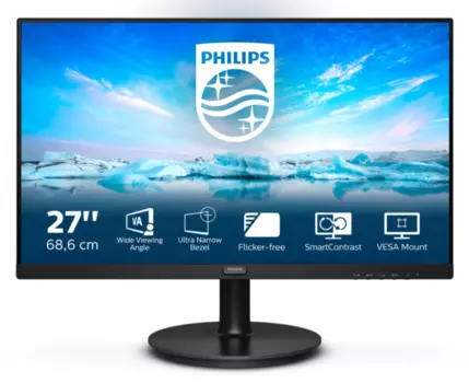 Монитор LCD 27'' [16:9] 1920х1080(FHD) VA, Black Philips 271V8L (00/01)