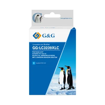Картридж G&G GG-LC3239XLC струйный голубой (52мл) для Brother HL-J6000DW/J6100DW