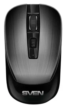 Мышь Wireless Sven RX-380W SV-020606 серый металлик, 2,4 GHz, 3+1кл. 800-1600DPI