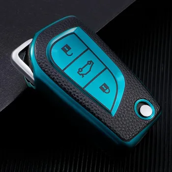 Высококачественный кожаный чехол для ключей из ТПУ для Toyota Hilux Yaris RAV4 Corolla Avensis Aygo Verso Scion TC Auris, аксессуары красный