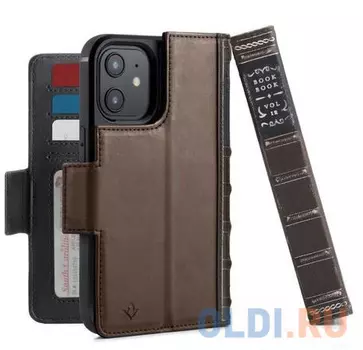 Чехол-книжка Twelve South "BookBook" для iPhone 12 mini коричневый 12-2026