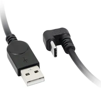 U-образный USB-кабель 0,3 м, угол 180 градусов, USB 2,0 для Micro-USB или Type-C, зарядный шнур для синхронизации данных для телефонов Android, планшетов