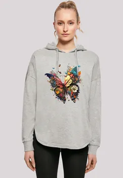 Толстовка F4NT4STIC "Butterfly Colorful", принт, серый