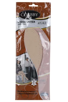 Стельки Corbby Leder Latex натур кожа с активир углем р 41-42