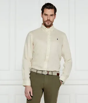 Рубашка мужская Polo Ralph Lauren льняная, светло-бежевый