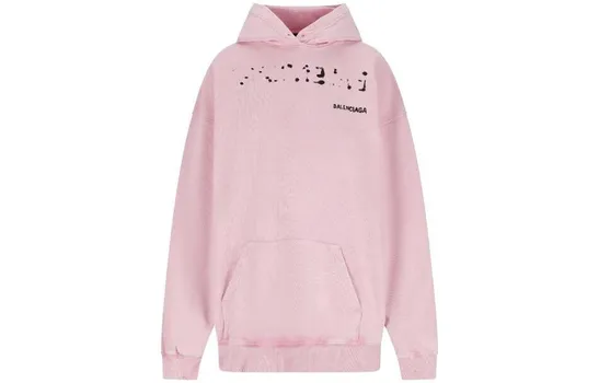 Свитшот женский Balenciaga с принтом, розовый