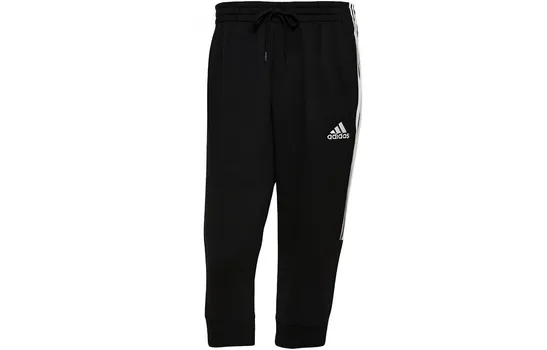 Трикотажные спортивные штаны мужские черные Adidas, черный
