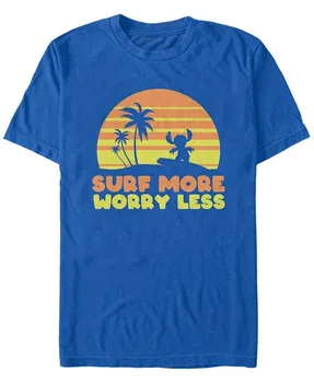 Мужская футболка Surf More Worry Less с короткими рукавами Fifth Sun, синий