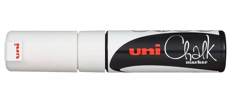 Маркер белый для стеклянных поверхностей Uni Chalk PWE-8K