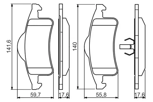0 986 424 665 колодки дисковые задние!\ Jeep Grand Cherokee 4.0/4.7/2.7CDi/3.0TD 99-02
