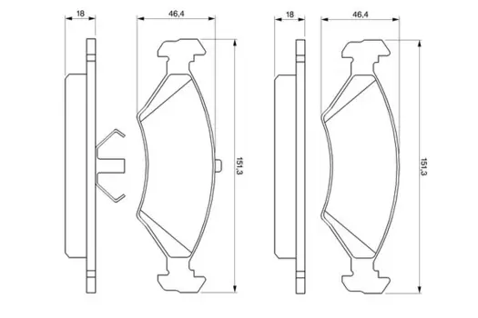 0 986 466 402 119 20=571536X !колодки дисковые п.\ Ford Escort 1.1/1.3/1.6D/Sierra 1.6-2.3D 84-86