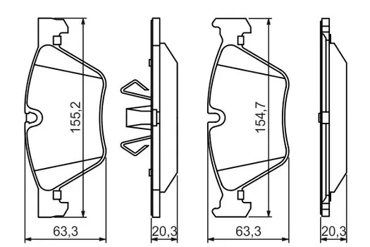 0 986 494 117 1052 10 [34116777772] !колодки дисковые п.\ BMW E81-88/90-92 2.0-3.0i/2.0D 05>
