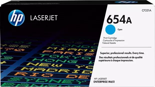 Картридж HP 654A Cyan LaserJet для Color LaserJet Enterprise M651n/M651dn/M651xh/M680dn/M680f CF331A